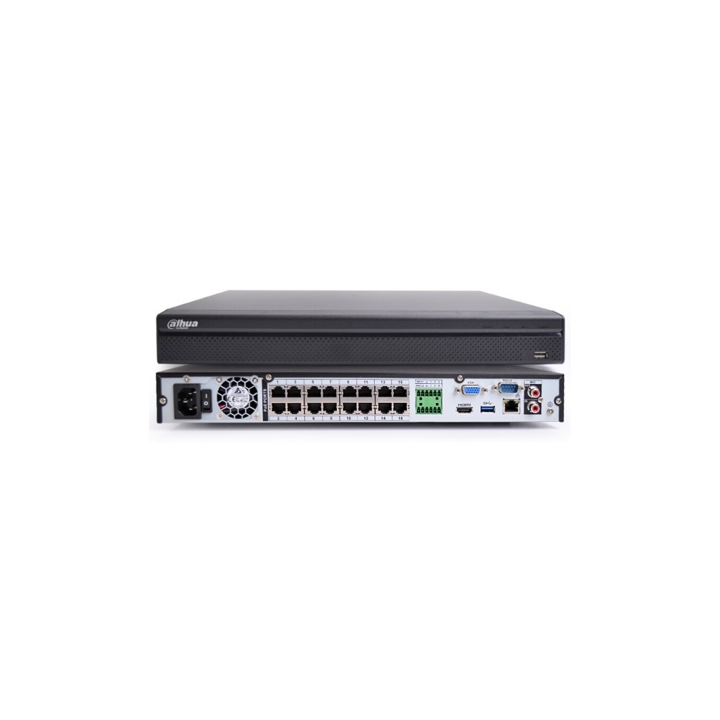 DAHUA  NVR4216-16P-4KS3/L, 16Kanal PoE, 8Mpix, H265+, 2 HDD Desteği, 1080P Kayıt, 240Mbps Bant Genişliği, NVR