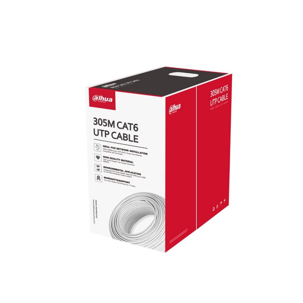 DAHUA PFM923I-6UN-C, CAT6 305m, 23AWG 0.53mm, UTP, %100 Bakır, LSZH Halogen Free Kablo, Mavi Renk