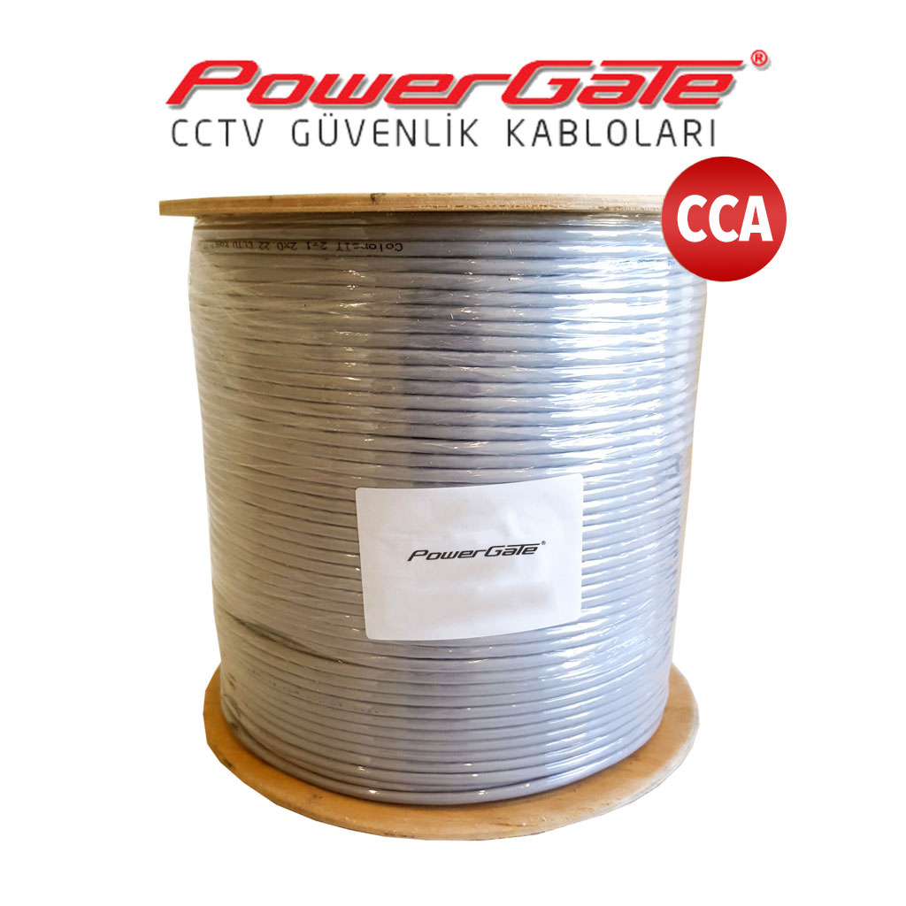 PowerGate CELL 250mt, 2+1 (2x0,22+0,25) CCA, CCTV Güvenlik Kablosu