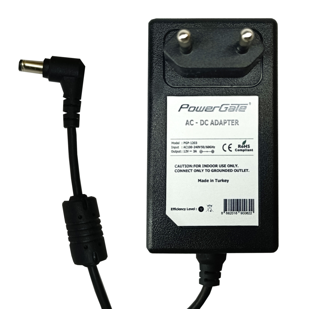 PowerGate PGP-1203, 12V, 3A, DC ADAPTÖR