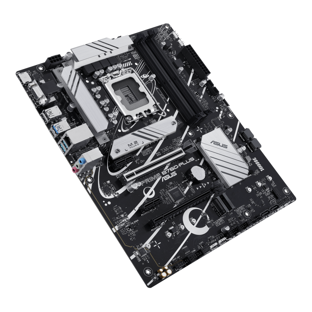ASUS PRIME B760-PLUS, 4xDDR5, 3x M.2, D-SUB, HDMI, DP, Type-C, 12-13.Nesil, LGA1700 Soket, Anakart
