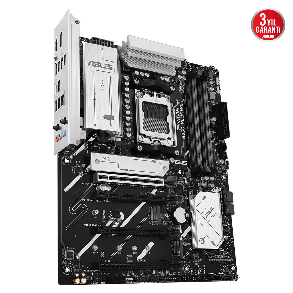 ASUS PRIME B850-PLUS WIFI, 4xDDR5, 3x M.2, HDMI, DP, Type-C, Wi-Fi 6E, Bluetooth v5.3, AM5 Soket GAMING Anakart
