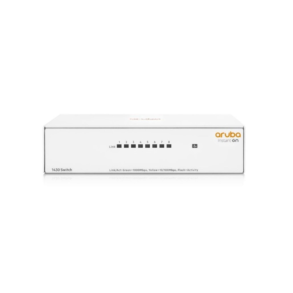 HP Aruba Instant On R8R45A 1430-8G, 8Port, GigaBit, Yönetilemez, Masaüstü Switch