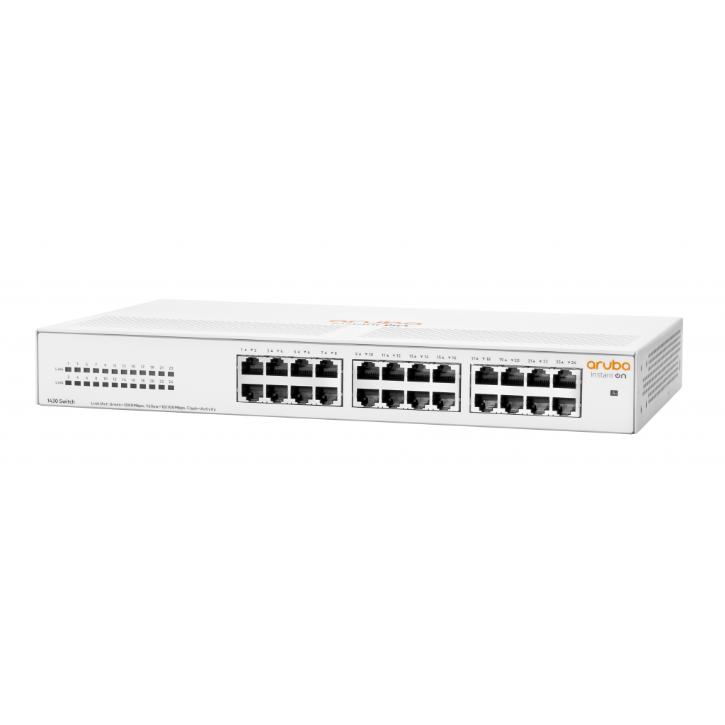 HP Aruba Instant On R8R49A 1430-24G, 24Port, GigaBit, Yönetilemez, Rack Mount Switch