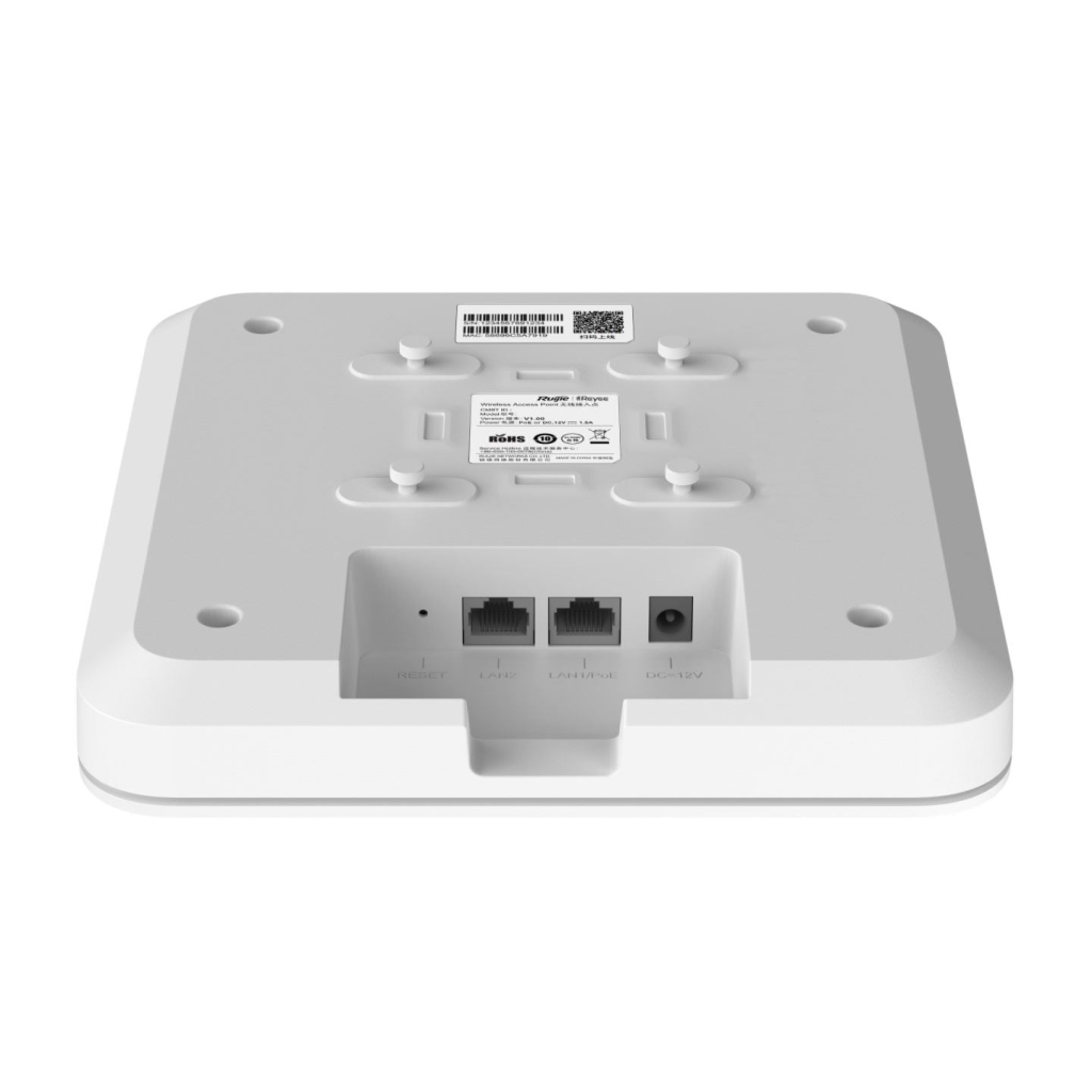RUIJIE Reyee RG-RAP2260(G), AX1800, 2Port GE, 1775Mbps, Dual Band, Wifi 6, PoE, Tavan Tipi, Reyee Mesh, Access Point