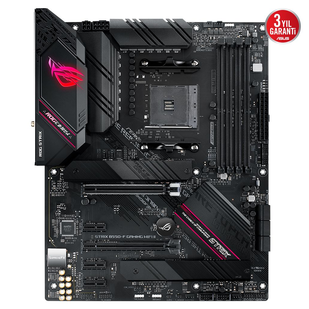 ASUS ROG STRIX B550-F GAMING WIFI II, 4xDDR4, 2x M2, HDMI, DP, Type-C, Wi-Fi 6, Bluetooth v5.2, AM4 Soket Anakart