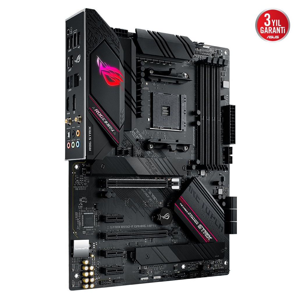 ASUS ROG STRIX B550-F GAMING WIFI II, 4xDDR4, 2x M2, HDMI, DP, Type-C, Wi-Fi 6, Bluetooth v5.2, AM4 Soket Anakart