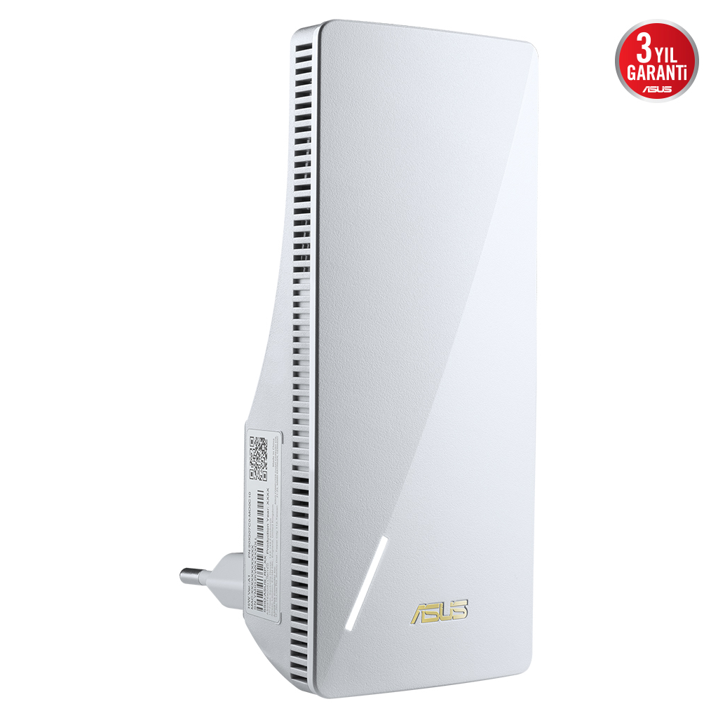 ASUS RP-AX58, AX3000, 574-2402Mbps, 2.4GHz-5GHz, WPS Butonu, 1Port LAN, Dual Band, WiFi6, AiMesh, Menzil Genişletici