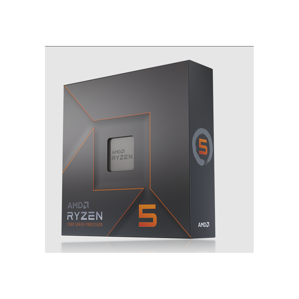 AMD RYZEN 5 7600X 6 Core, 4,70-5.30GHz, 38Mb Cache, 105W,  AM5 Soket, BOX (Kutulu) (Dahili Grafik VAR, Fan YOK)