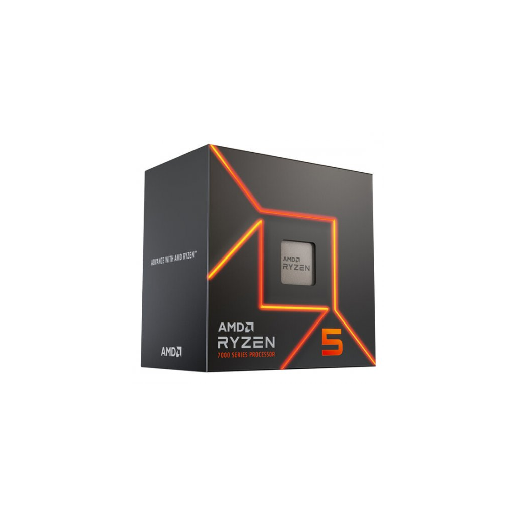 AMD RYZEN 5 7600 6 Core, 3,80-5,10GHz, 38Mb Cache, 65W,  AM5 Soket, BOX (Kutulu) (Dahili Grafik VAR, Fan VAR)