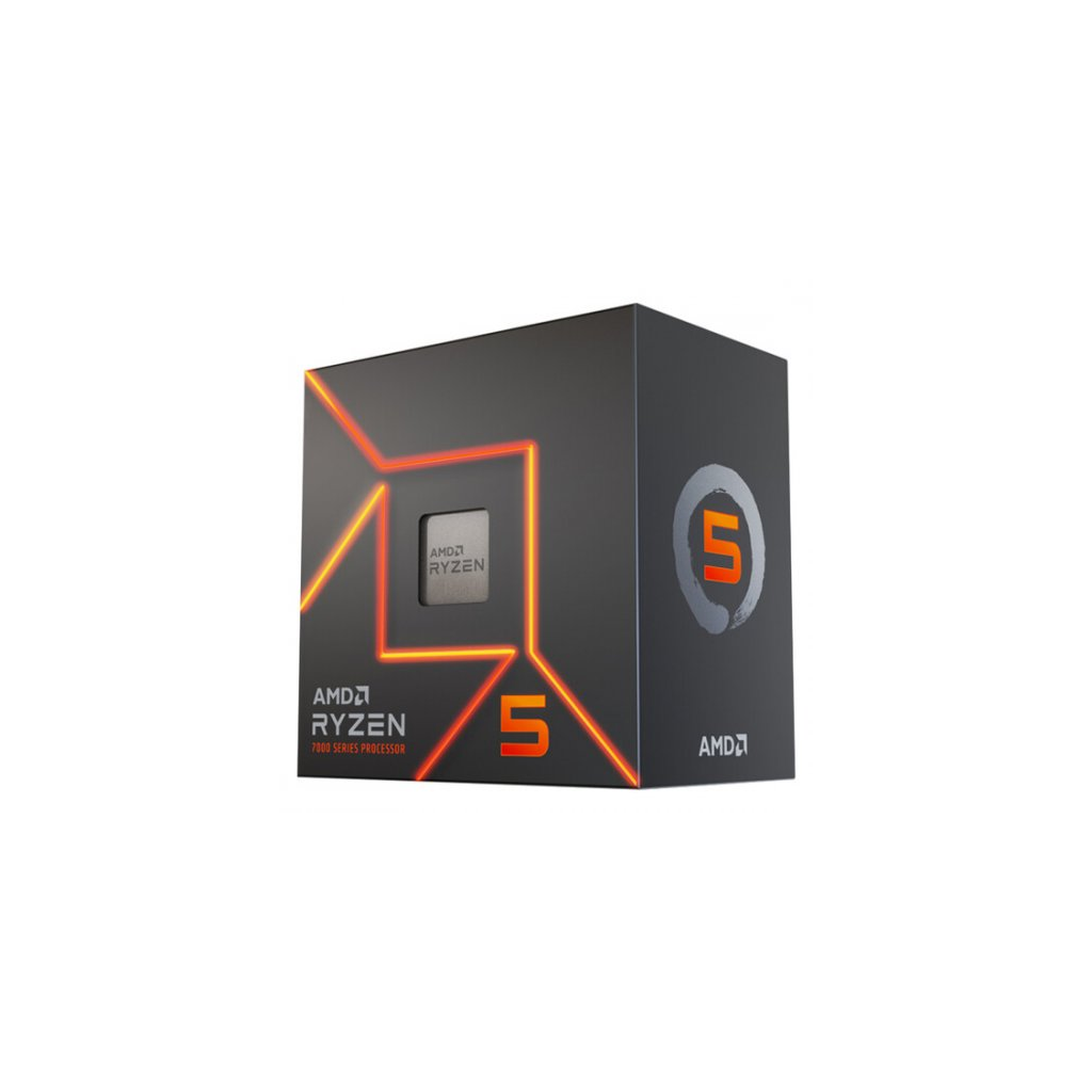 AMD RYZEN 5 7600 6 Core, 3,80-5,10GHz, 38Mb Cache, 65W,  AM5 Soket, BOX (Kutulu) (Dahili Grafik VAR, Fan VAR)