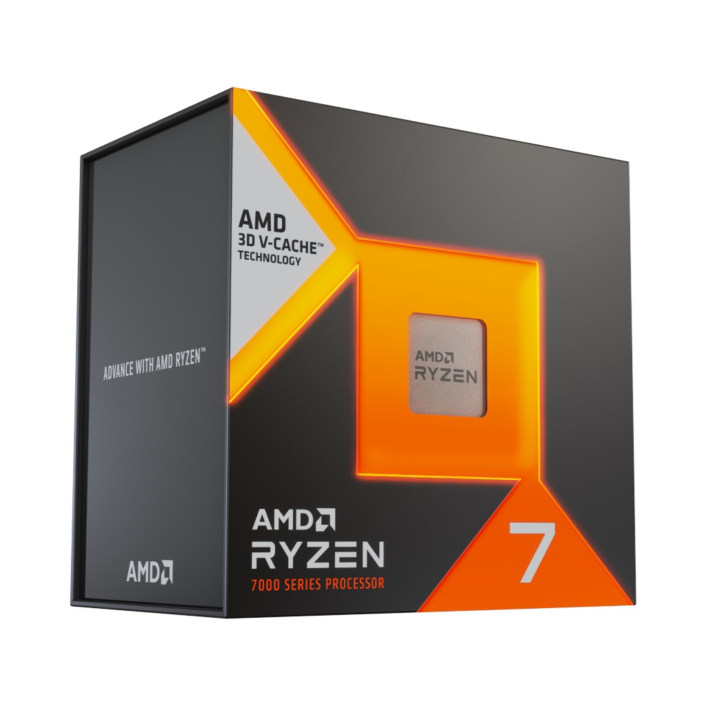 AMD RYZEN 7 7800X3D 8 Core, 4,20-5.00GHz, 104Mb Cache, 120W,  AM5 Soket, BOX (Kutulu) (Dahili Grafik VAR, Fan YOK)