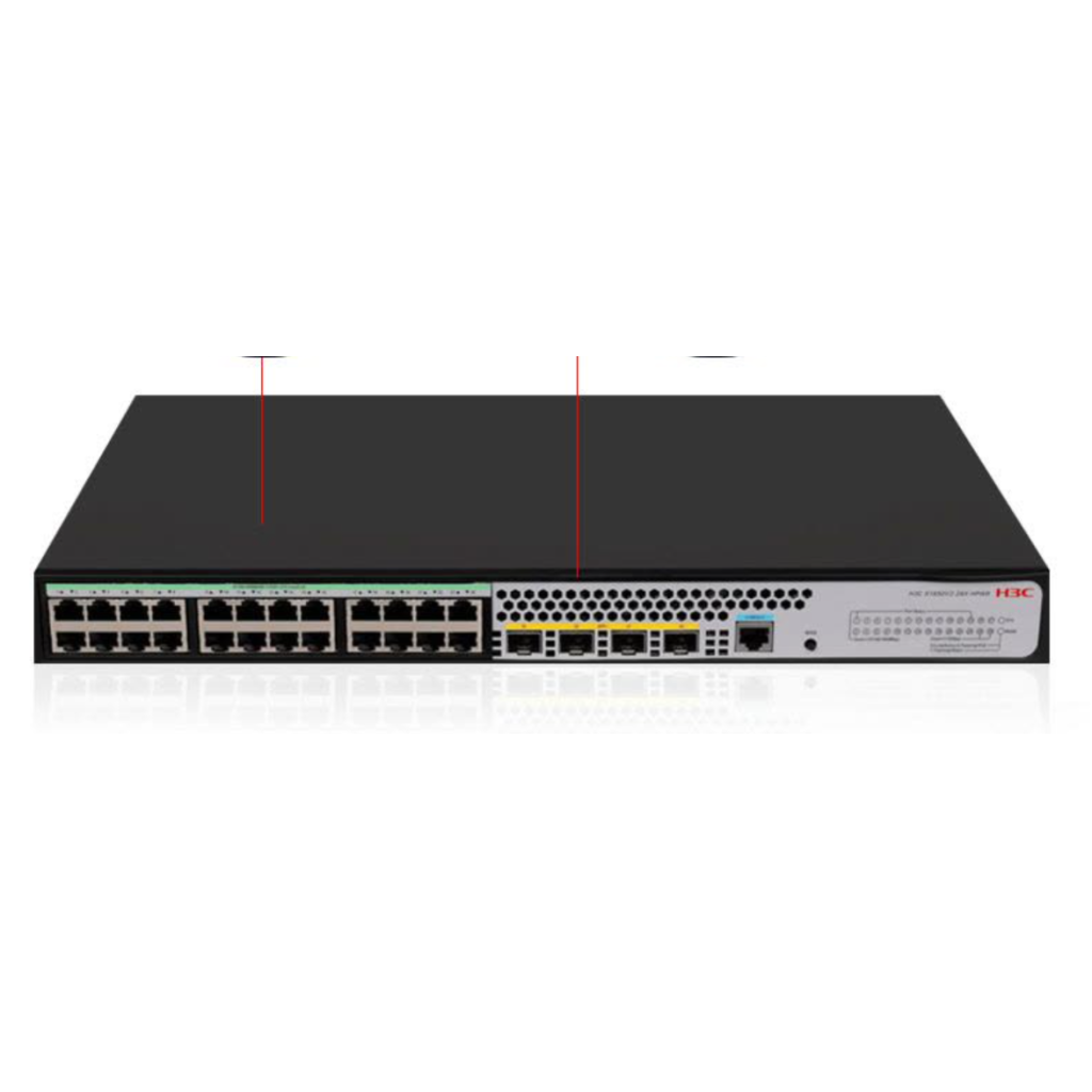 H3C S1850V2-28X, 24 Port, GigaBit, L2, 1 Port GigaBit Uplink, 4 Port 10GigaBit SFP, Web Yönetilebilir, Masaüstü Switch