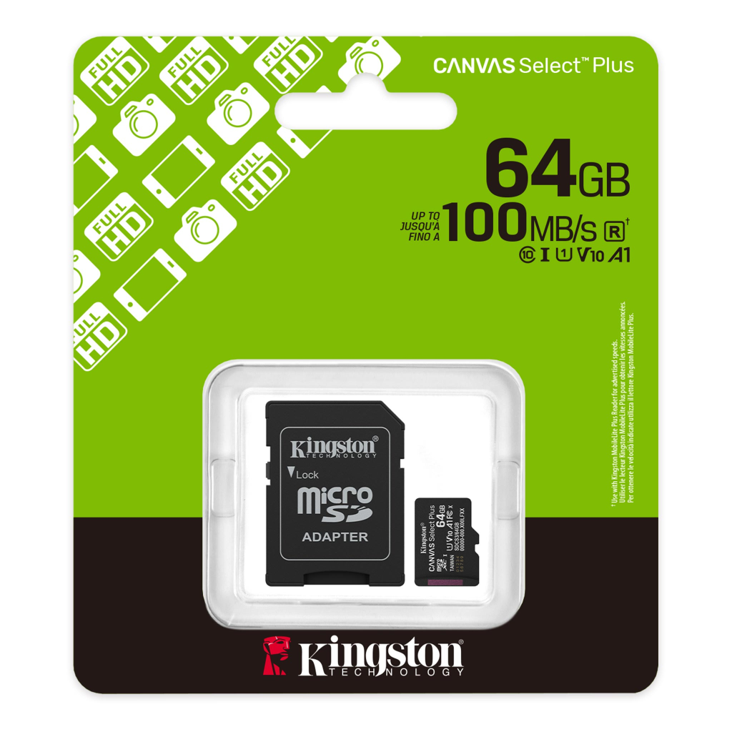 KINGSTON 64GB Micro SD Kart  Canvas Select Plus SDCS3/64GB
