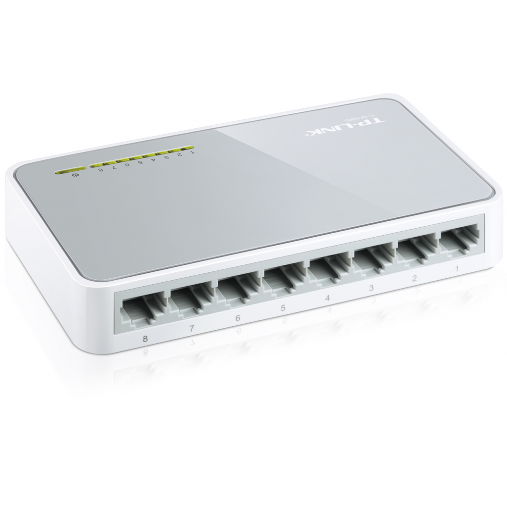 TP-LINK TL-SF1008D, 8 Port, Megabit, Yönetilemez, Masaüstü Switch