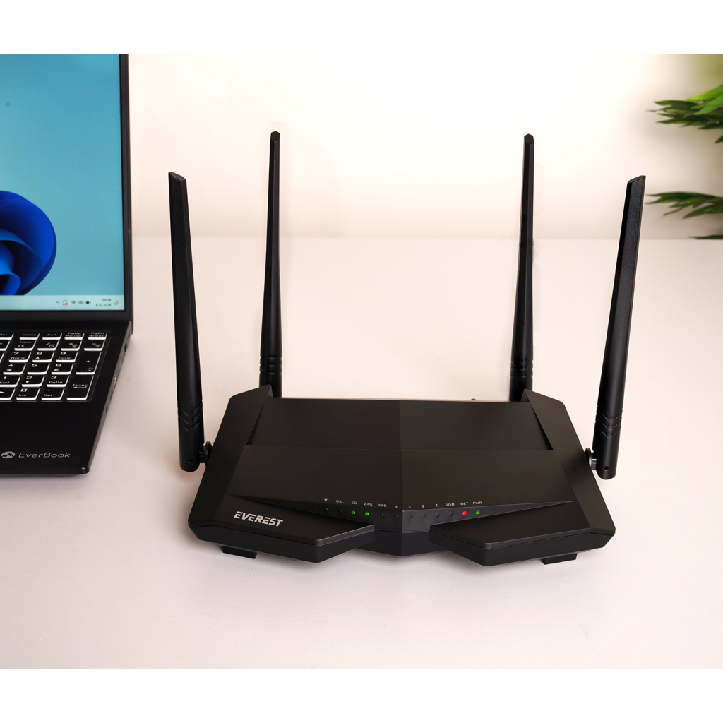 EVEREST SG-V1200, AC1200, 300-867Mbps, Dual Band, 2.4GHz-5GHz, 1200Mbps, WiFi, 4xAnten, USB, VDSL2, ADSL2, MODEM ROUTER