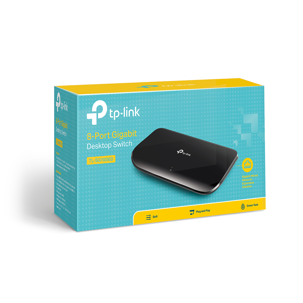 TP-LINK TL-SG1008D, 8 Port, GigaBit, Yönetilemez, Masaüstü Switch