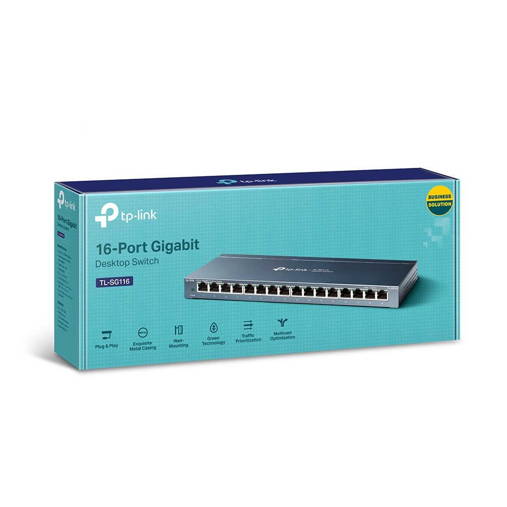 TP-LINK TL-SG116(UN) V2 16 Port GigaBit Metal KasaSwitch