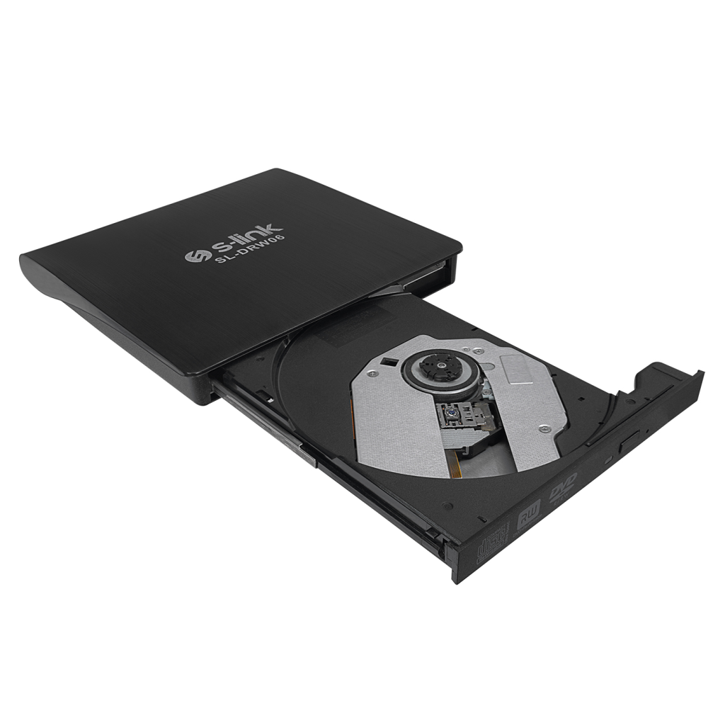 S-LINK SL-DRW06, USB 3.0, External, Siyah, Slim, CD-R/DVD-R/RW Optik Okuyucu/Yazıcı