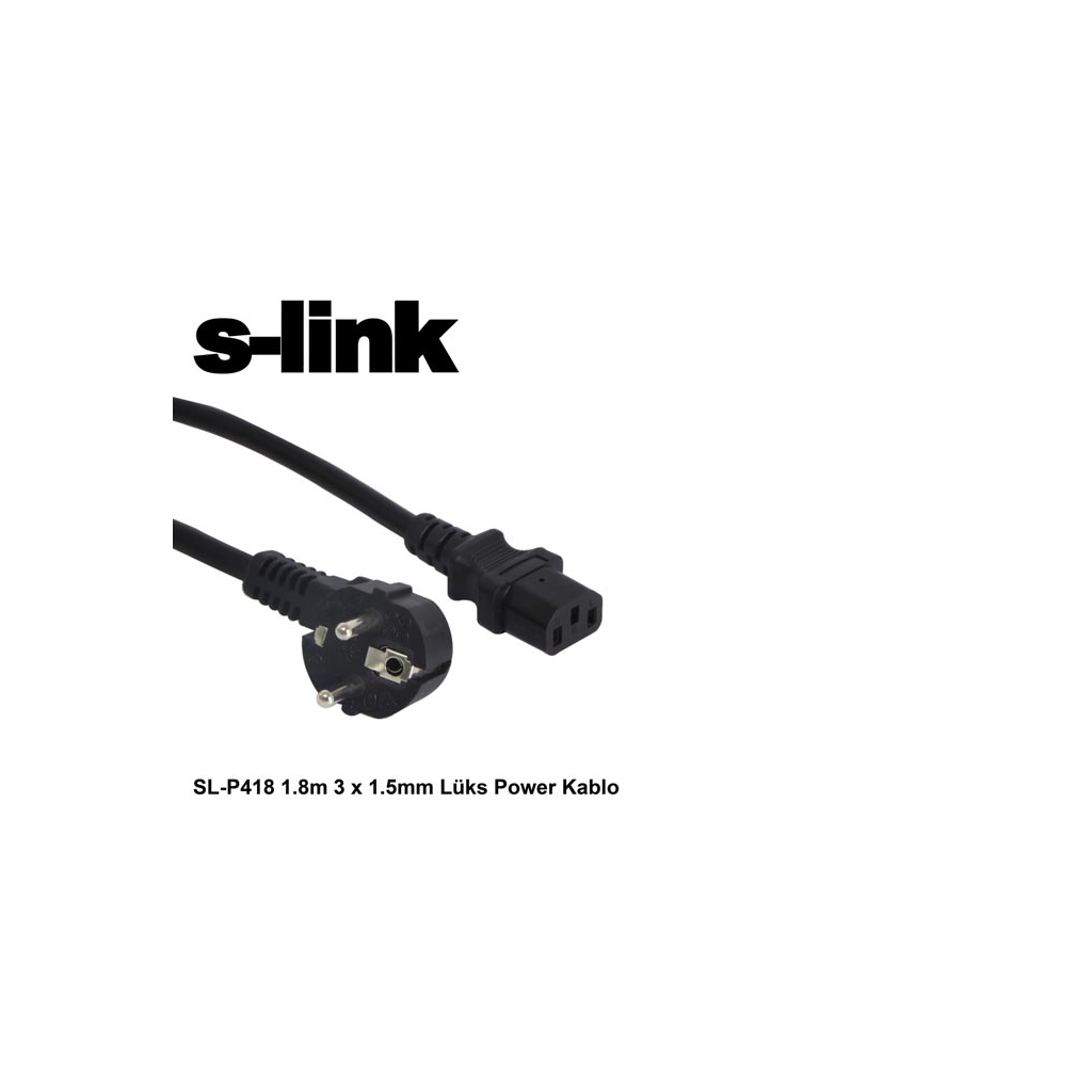 S-LINK SL-P418, Power Kablosu, 1.5mm, 1.8mt