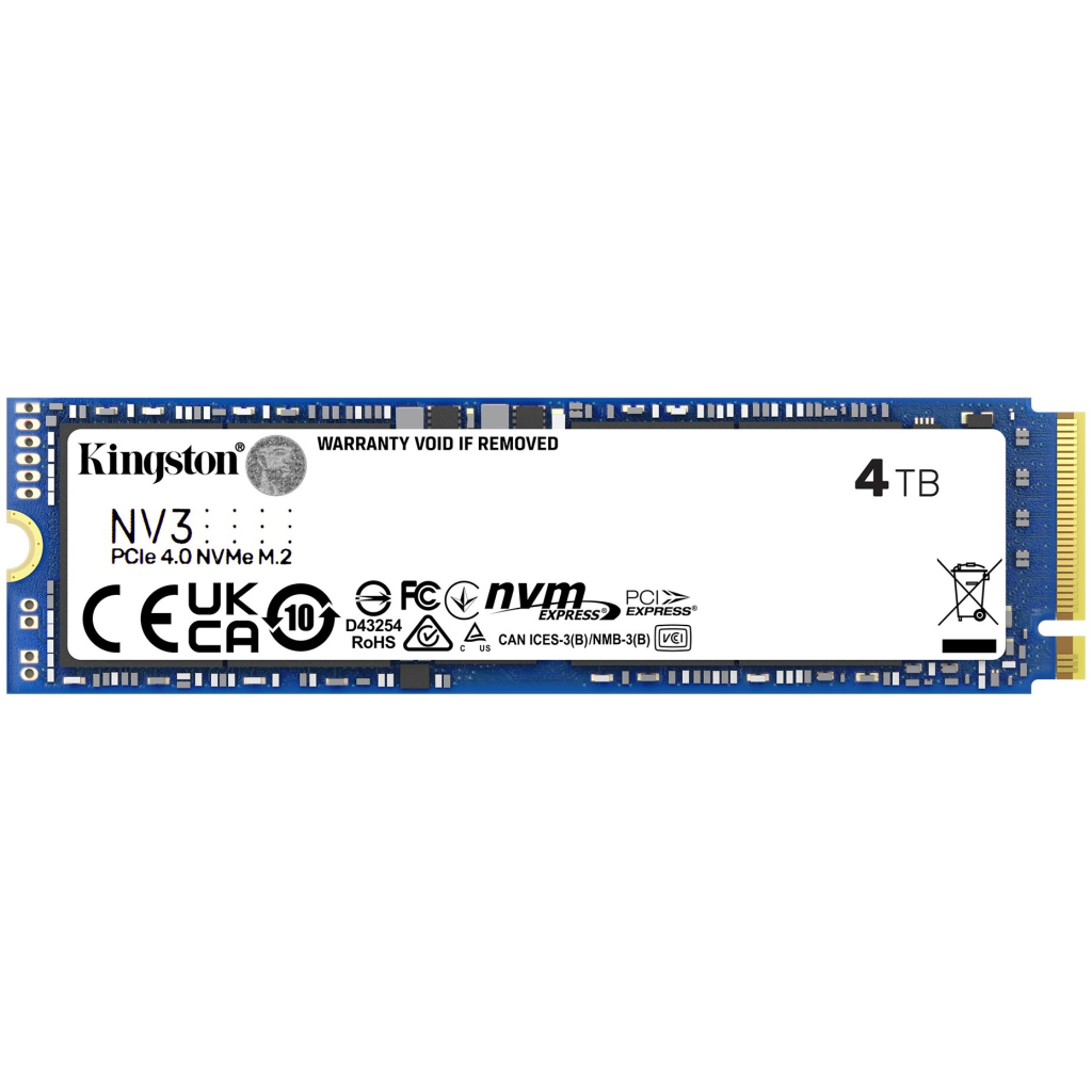 KINGSTON SNV3S/4000G, NV3, 4TB, 6000/5000, Gen4, NVME PCIe M.2 2280, SSD