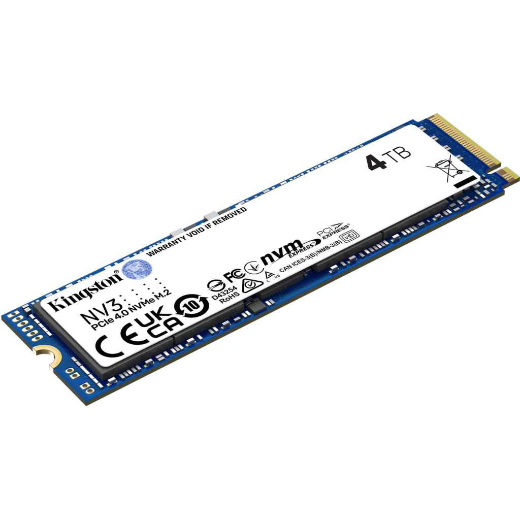 KINGSTON SNV3S/4000G, NV3, 4TB, 6000/5000, Gen4, NVME PCIe M.2 2280, SSD