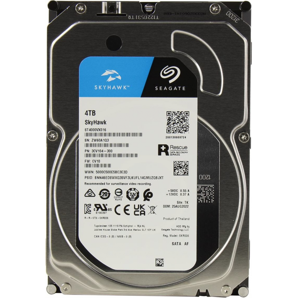 SEAGATE SKYHAWK, ST4000VX016, 3.5&quot;, 4TB, 256Mb, 5900Rpm, Güvenlik, HDD