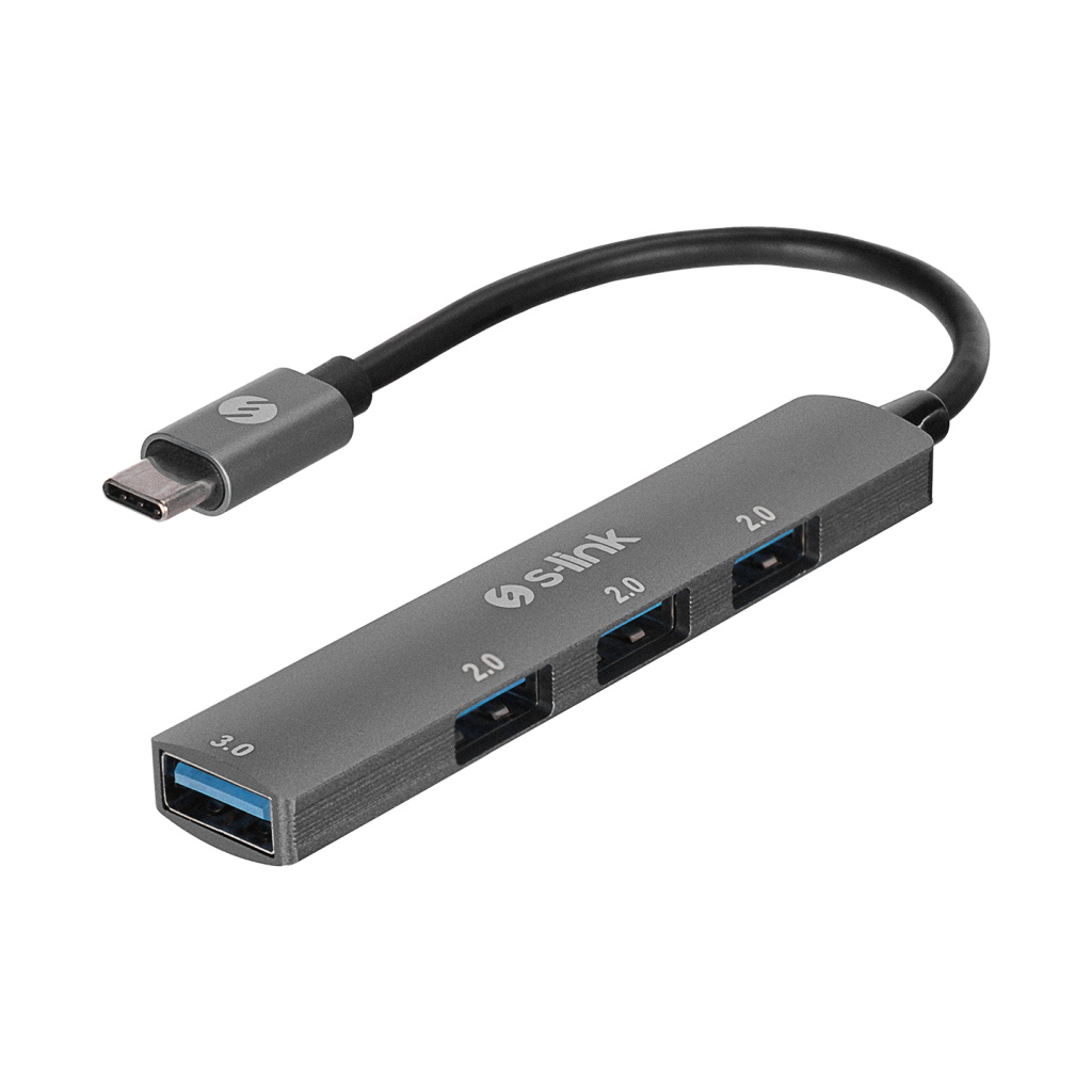 S-LINK SW-U324, Type-C to 3xUSB 2.0, 1xUSB3.0, Metal, USB HUB