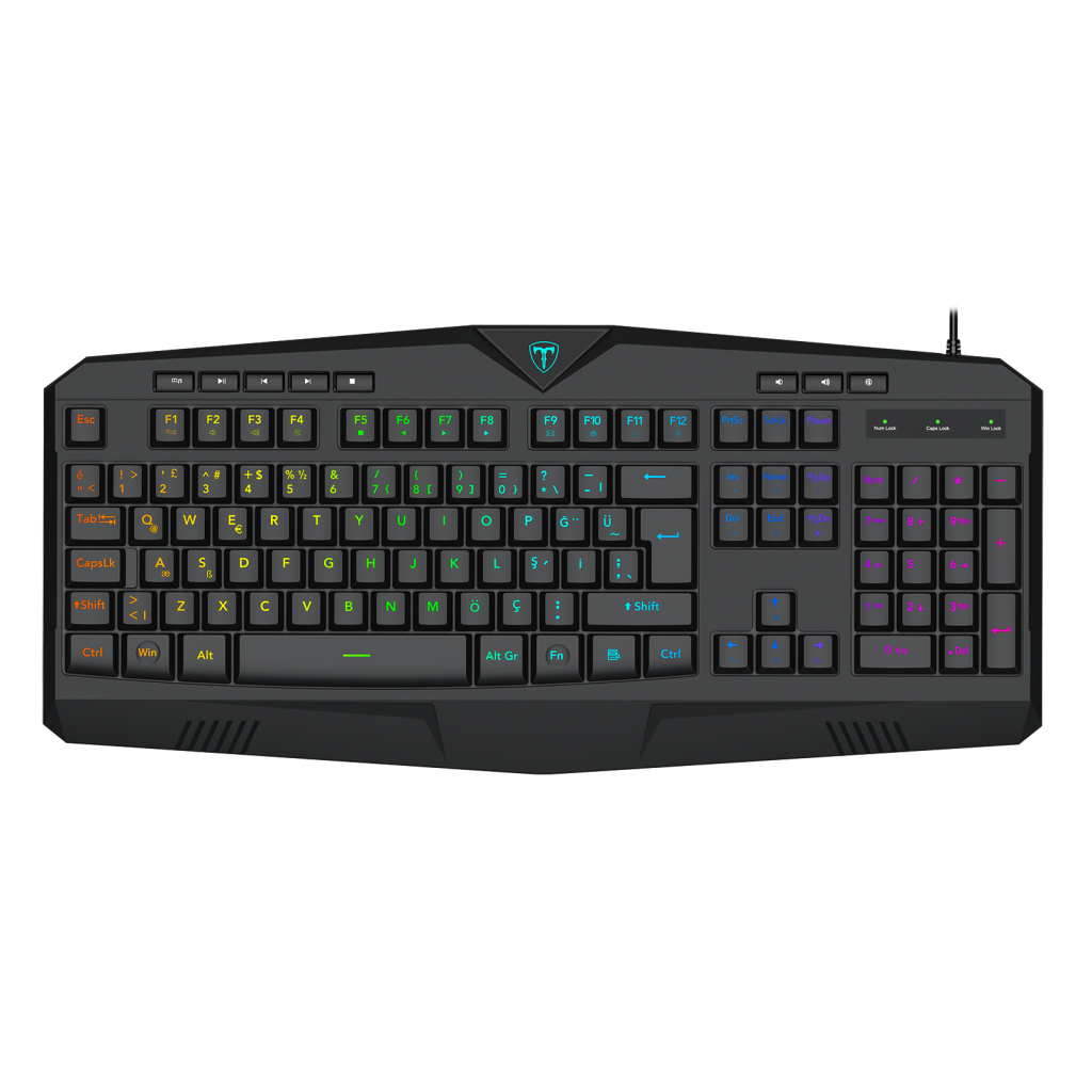 T-DAGGER TK205, SUBMARINE, USB Kablolu, Türkçe Q, RGB Backlight, Membran Tuşlar, 104 Tuşlu, Multimedya, Gaming Klavye