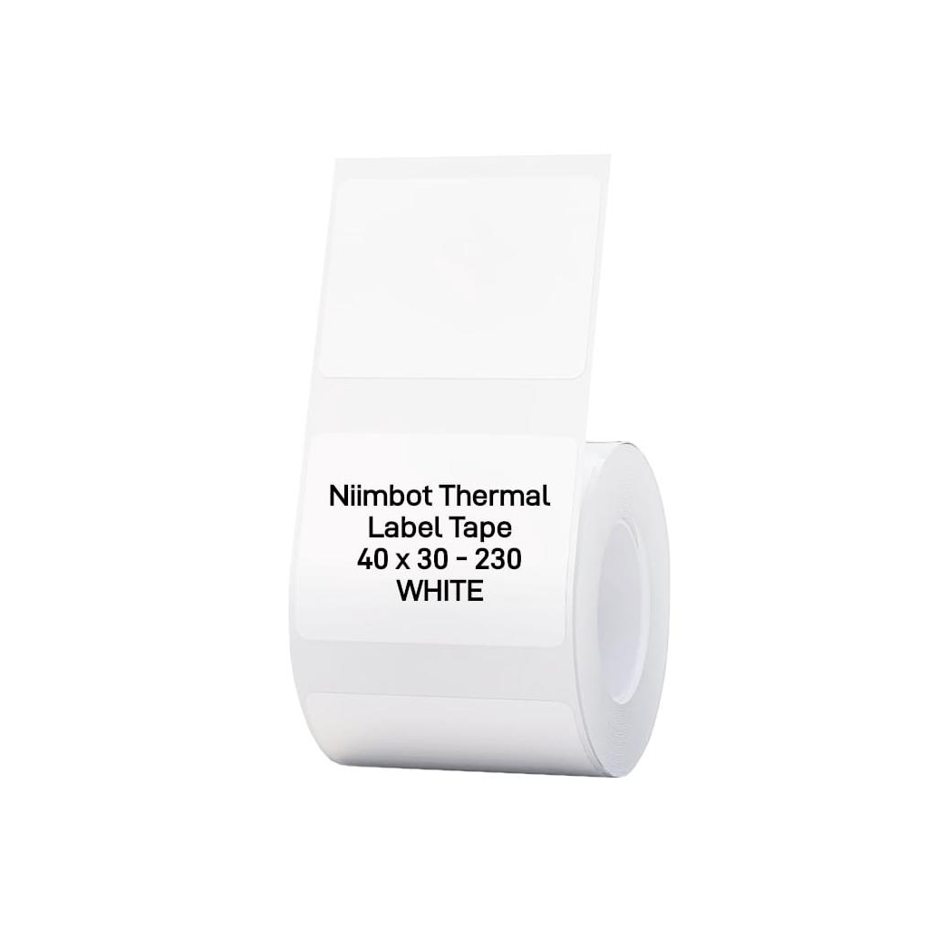 NIIMBOT T40 Etiket 40mm x 30mm 230 adet Beyaz (B1,B21S,B3S)