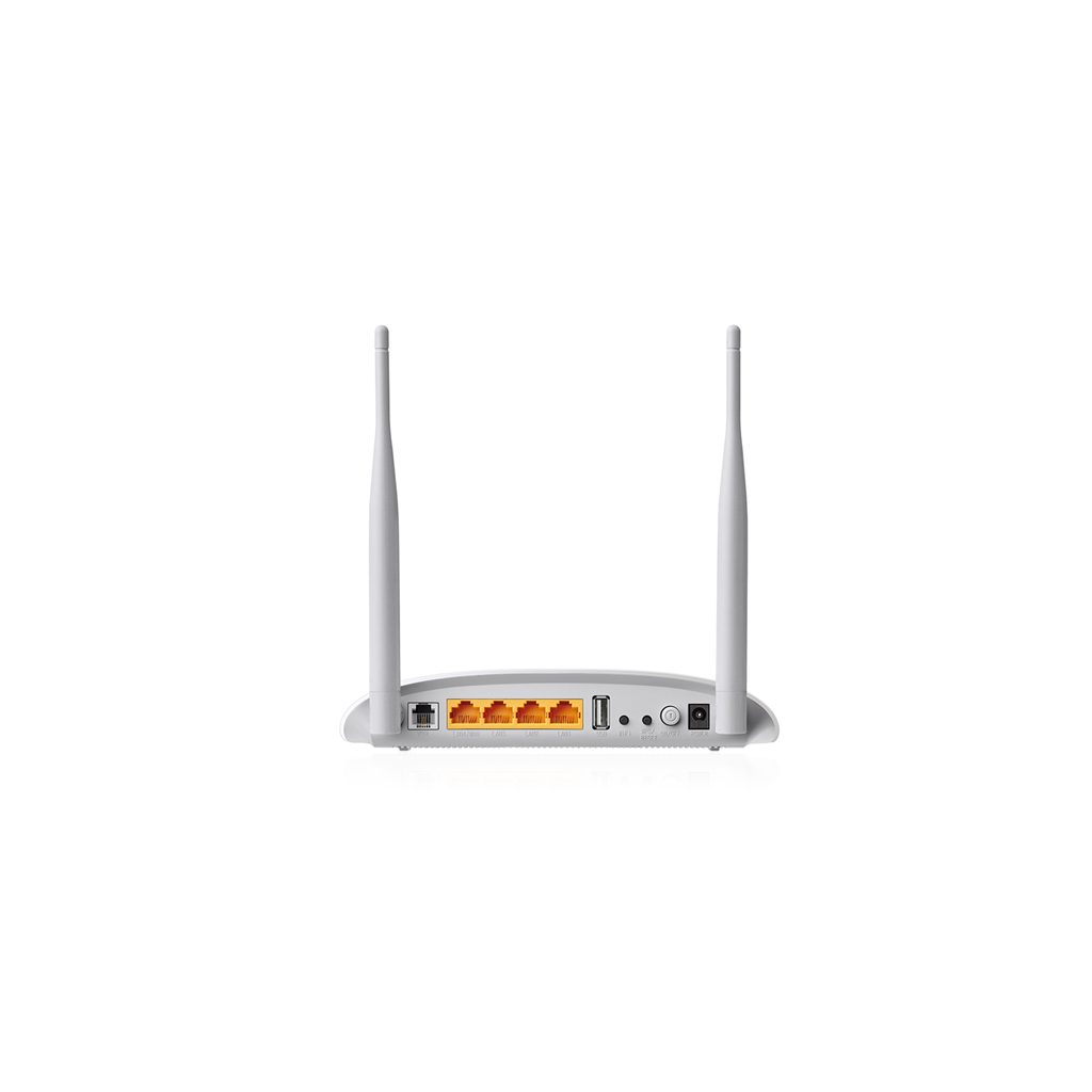 TP-LINK TD-W9970, V4.0 4 Port, 2.4Ghz  Wifi, 300Mbps, 2xAnten, VDSL2, ADSL2+ MODEM