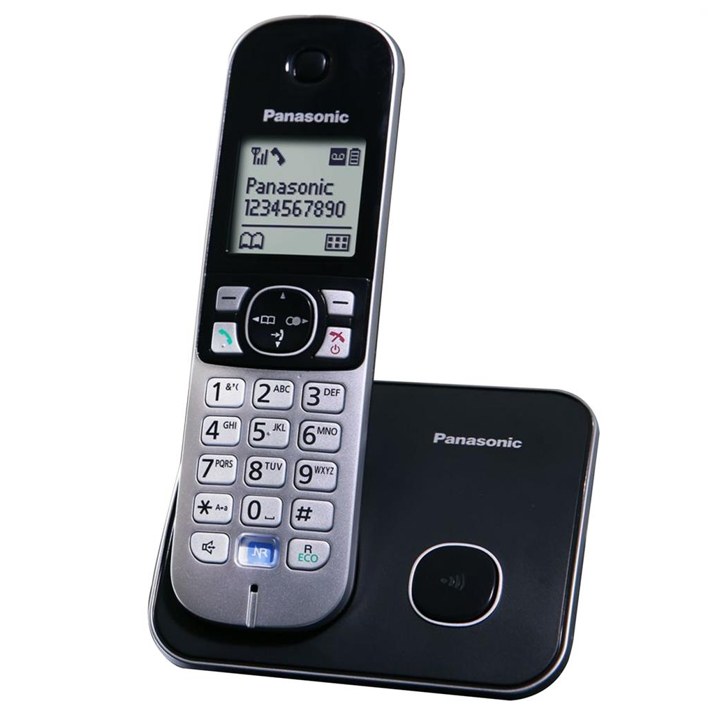 PANASONIC KX-TG6811 TELSİZ TELEFON (Siyah) 18 Saat Konuşma, 170 Saat Bekleme, 120 Kişilik Rehber