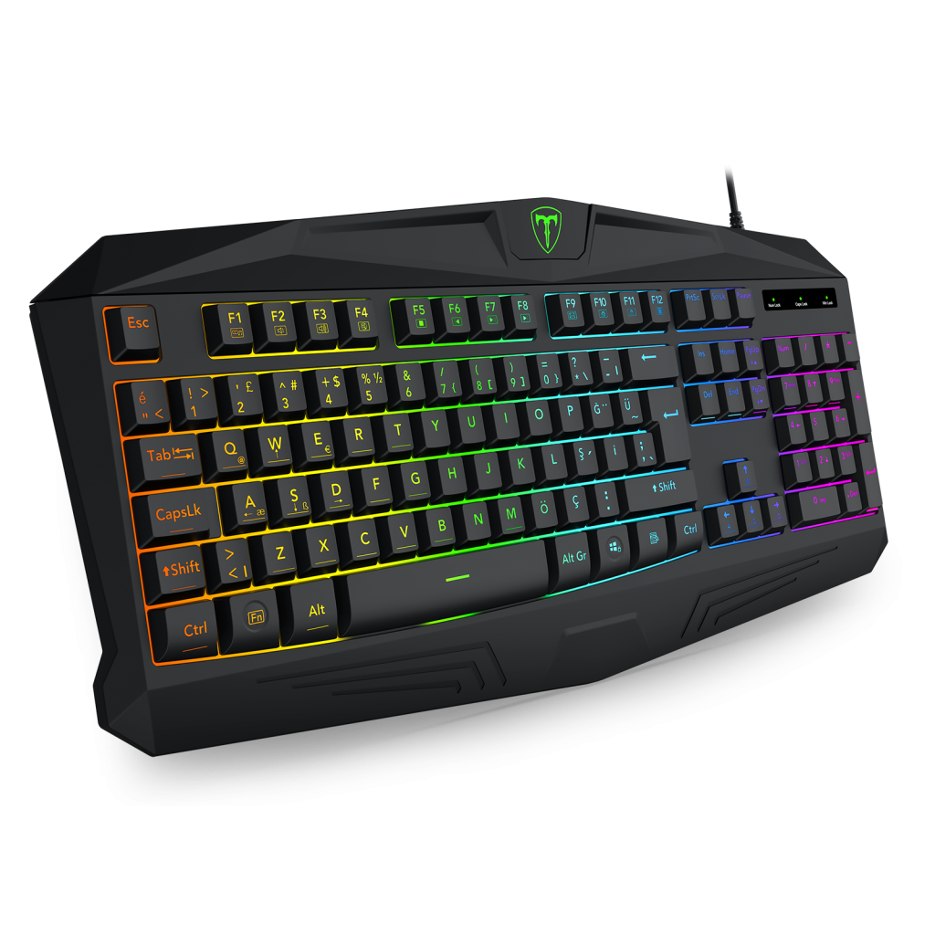 T-DAGGER TANKER, T-TGK106, USB Kablolu, Türkçe Q, Rainbow Backlight, Membran Tuşlar, 104 Tuşlu, Gaming Klavye