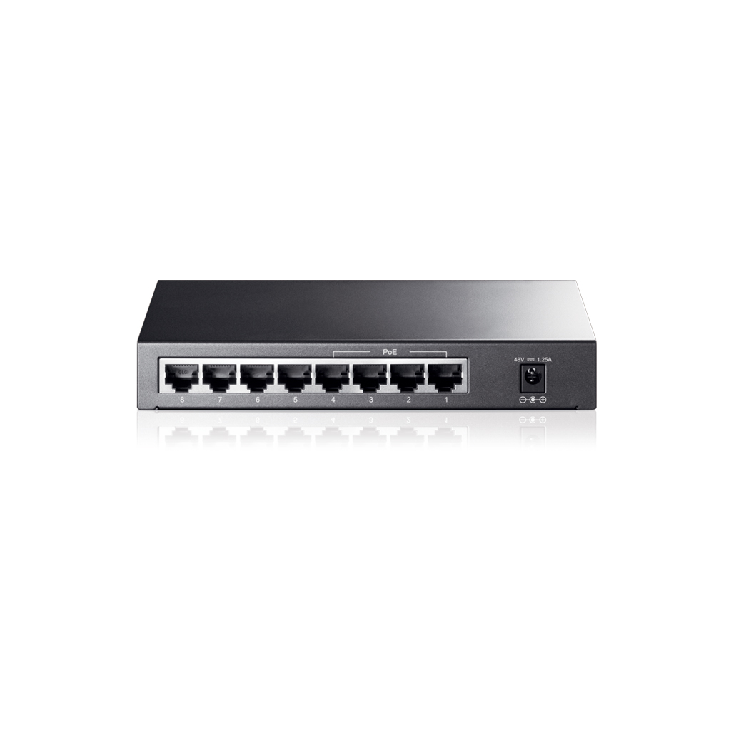 TP-LINK TL-SG1008P, 8 Port, GigaBit, Metal Kasa, 4 Port PoE, 55W, Yönetilemez, Masaüstü Switch