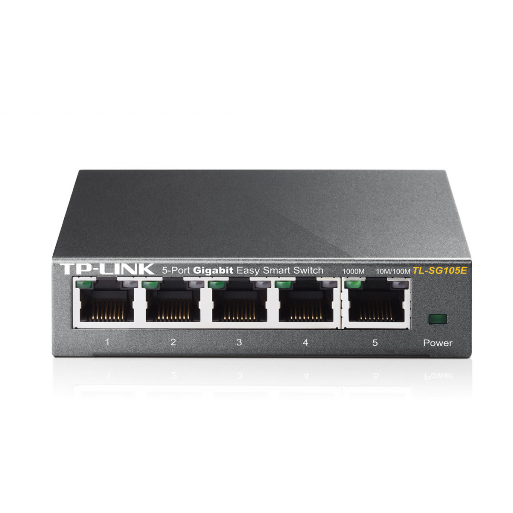 TP-LINK TL-SG105E, 5 Port, GigaBit, Easy Smart, Yönetilebilir, Masaüstü Switch