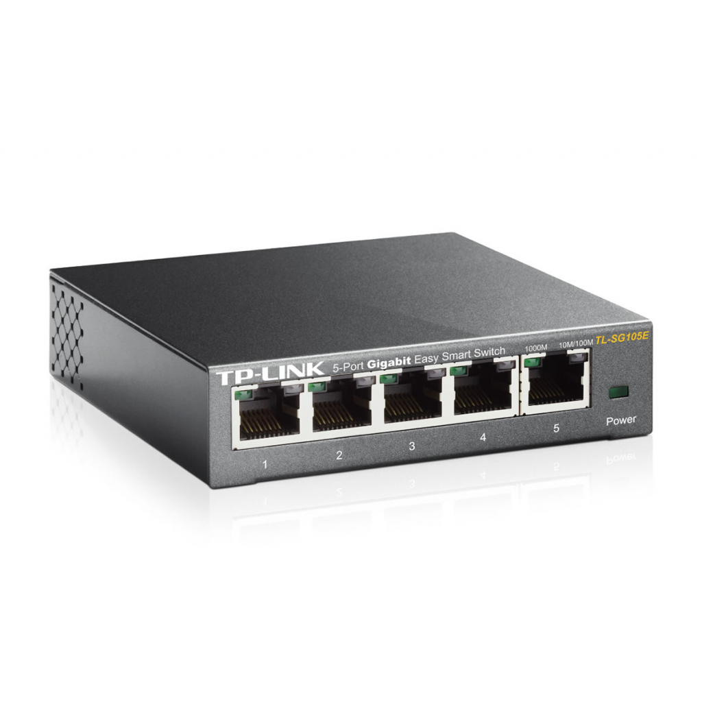 TP-LINK TL-SG105E, 5 Port, GigaBit, Easy Smart, Yönetilebilir, Masaüstü Switch