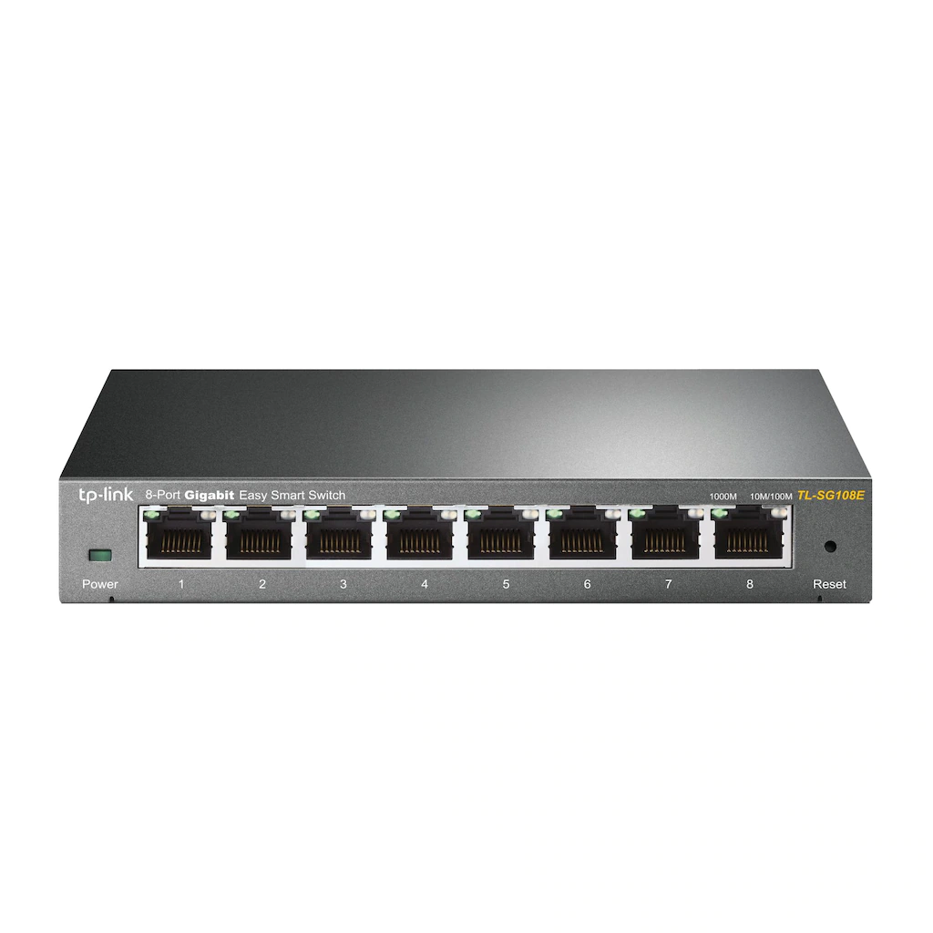 TP-LINK TL-SG108E, 8 Port, GigaBit, Metal Kasa, Easy Smart, Yönetilebilir, Masaüstü Switch