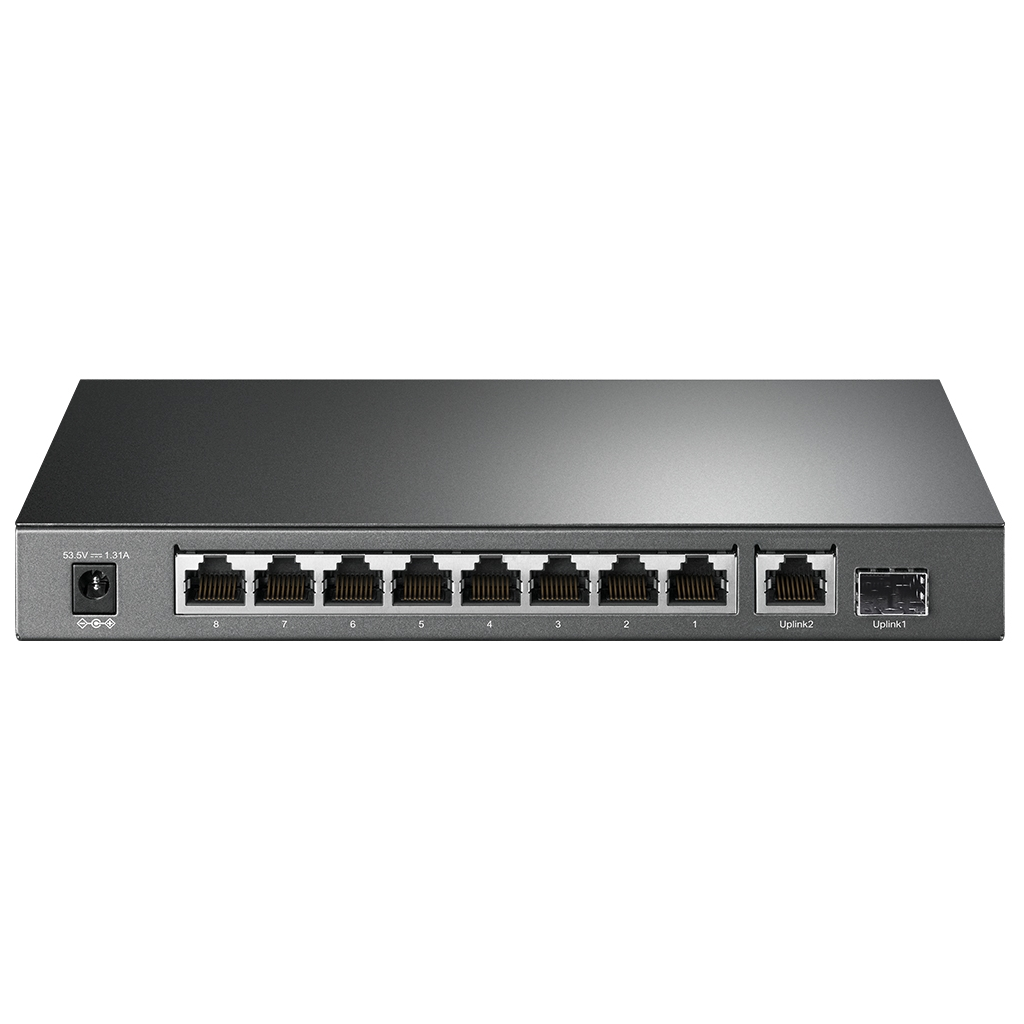 TP-LINK TL-SG1210P, 8 Port Gigabit, 8 Port POE, + 1Port SFP, 63W, Yönetilemez, Masaüstü Switch