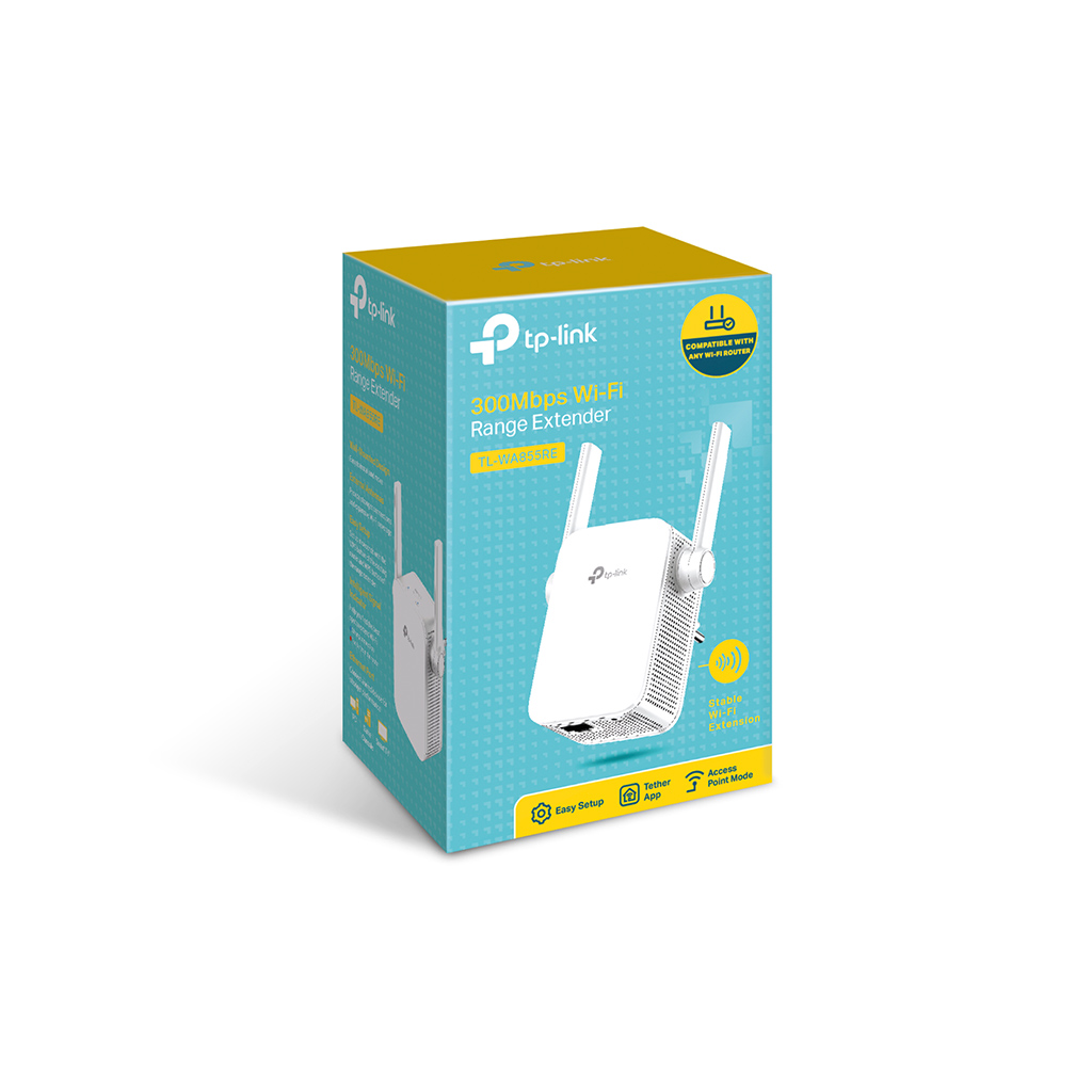 TP-LINK TL-WA855RE, 300Mbps, 2,4Ghz, WPS Butonu, 1Port Megabit Lan, Menzil Genişletici