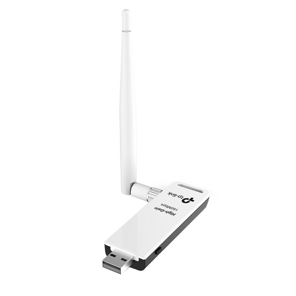 TP-LINK TL-WN722N, 150Mbp, 2.4Ghz, 4dBi Anten, USB2.0, WIRELESS ETHERNET