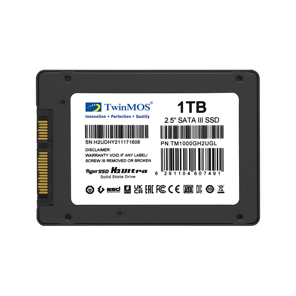 TwinMOS TM1000GH2UGL, 1TB, 2.5&quot; SATA3, SSD, 580-550Mb/s, 3DNAND, Grey