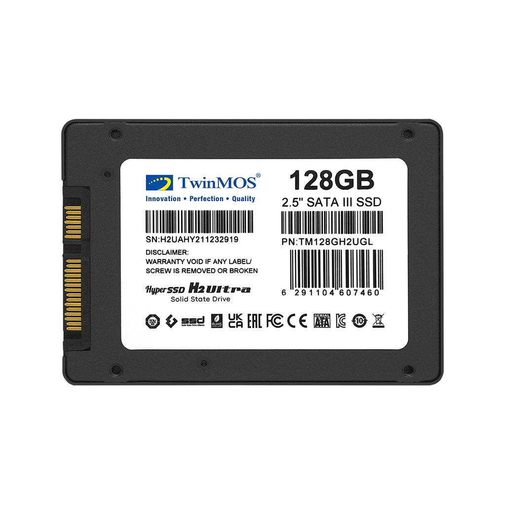 TwinMOS TM128GH2UGL, 128GB, 2.5&quot; SATA3, SSD, 580-550Mb/s, 3DNAND, Grey