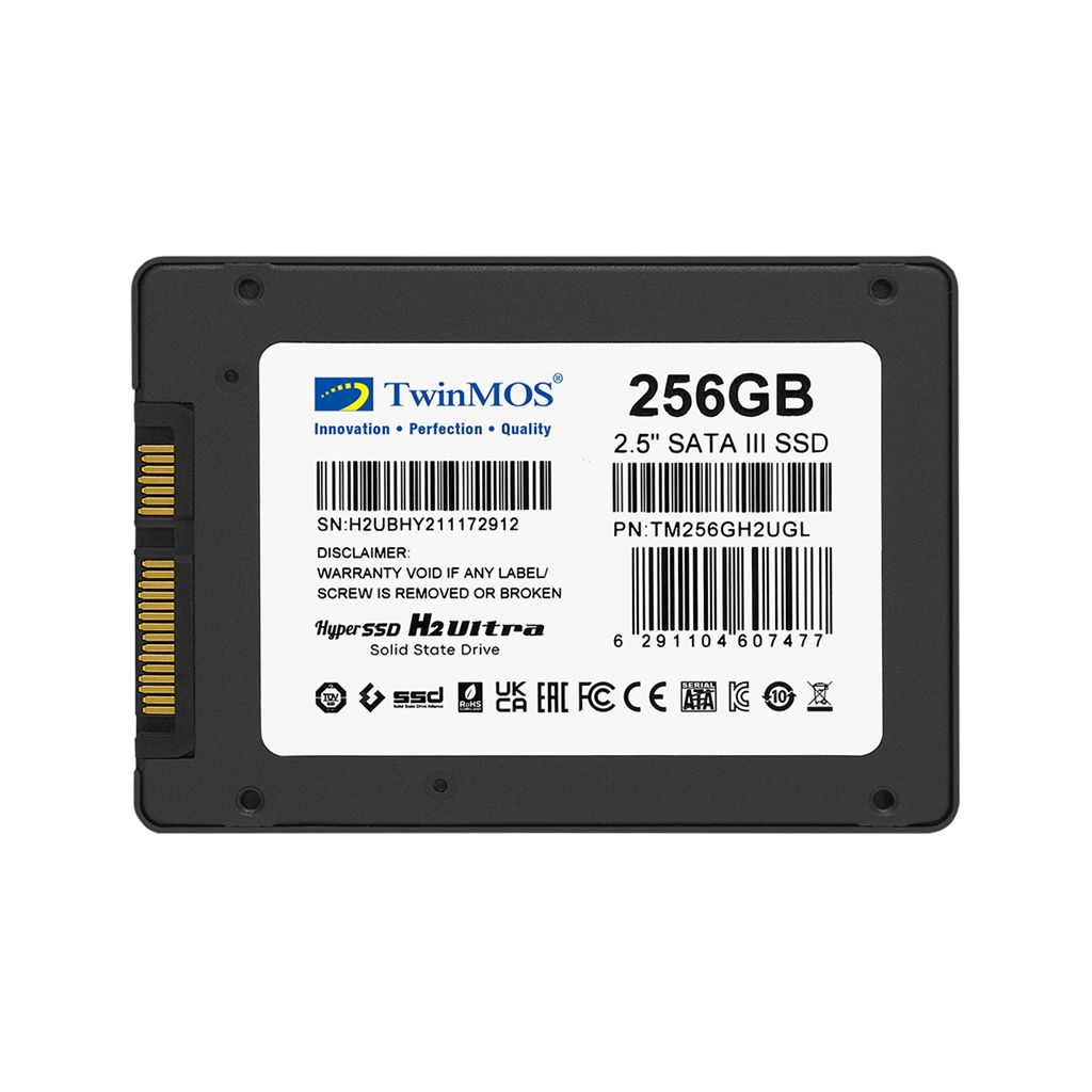 TwinMOS TM256GH2UGL, 256GB, 2.5&quot; SATA3, SSD, 580-550Mb/s, 3DNAND, Grey