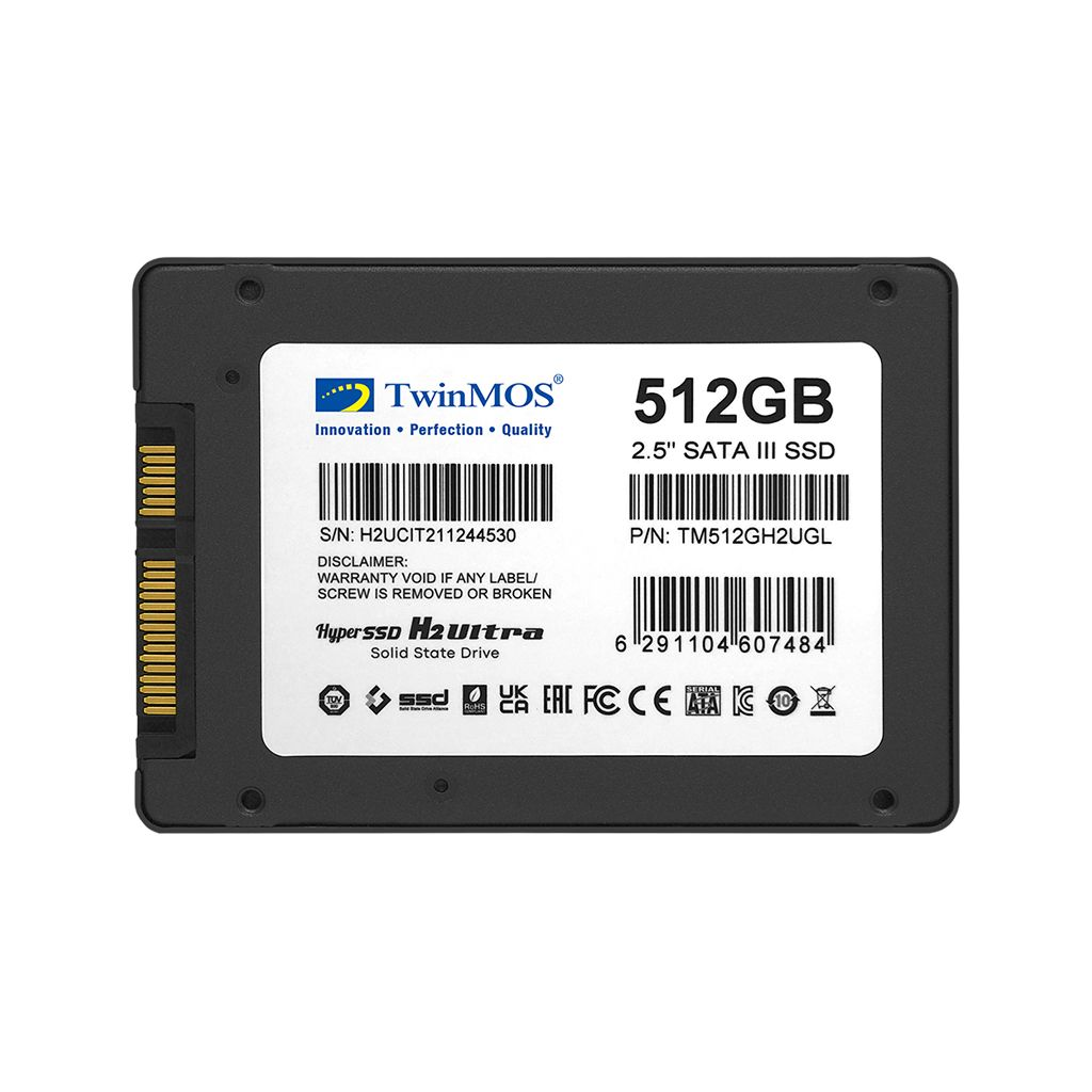 TwinMOS TM512GH2UGL, 512GB, 2.5&quot; SATA3, SSD, 580-550Mb/s, 3DNAND, Grey