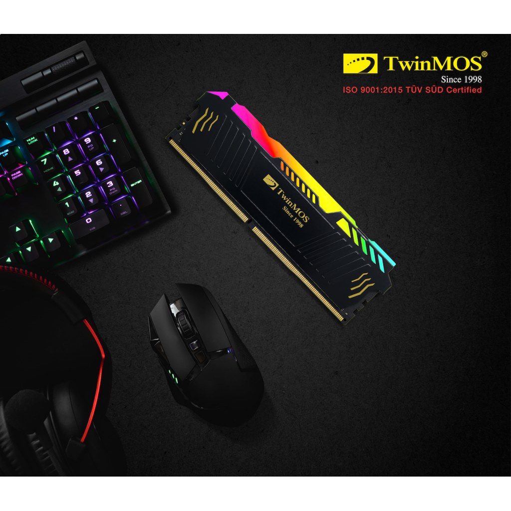 TwinMOS TMD416GB3200DRGB-C16, 16GB, DDR4, 3200MHz, 1.2V, Concord, RGB Desktop Ram (Soğutuculu)