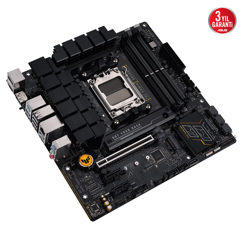 ASUS TUF GAMING B650M-E, 4xDDR5, 2x M.2, HDMI, 2xDP, Type-C, AMD Ryzen 7000 Serisi, AM5 Soket Anakart
