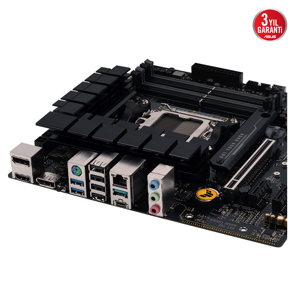 ASUS TUF GAMING B650M-E, 4xDDR5, 2x M.2, HDMI, 2xDP, Type-C, AMD Ryzen 7000 Serisi, AM5 Soket Anakart