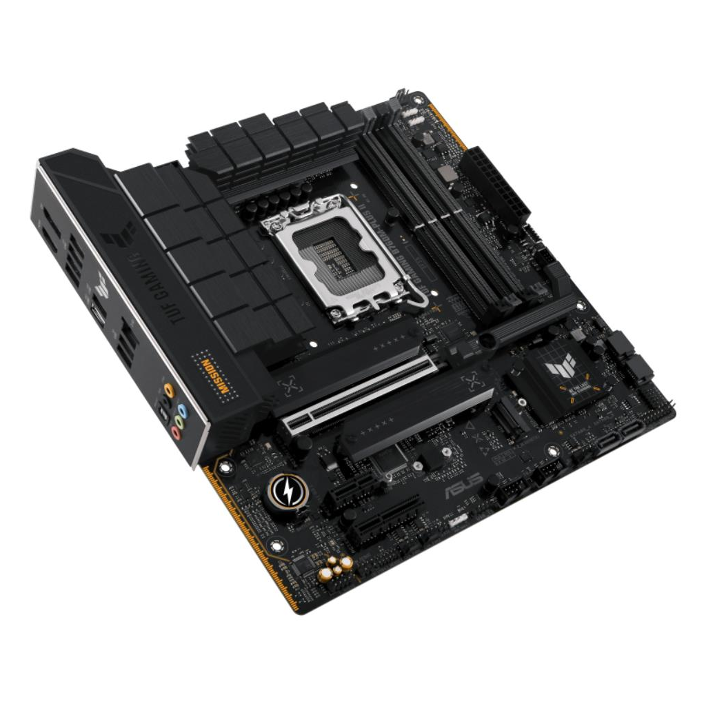 ASUS TUF GAMING B760M-PLUS II, 4xDDR5, 3x M.2, HDMI, DP, Type-C, 12-13-14.Nesil, LGA1700 Soket, GAMING Anakart