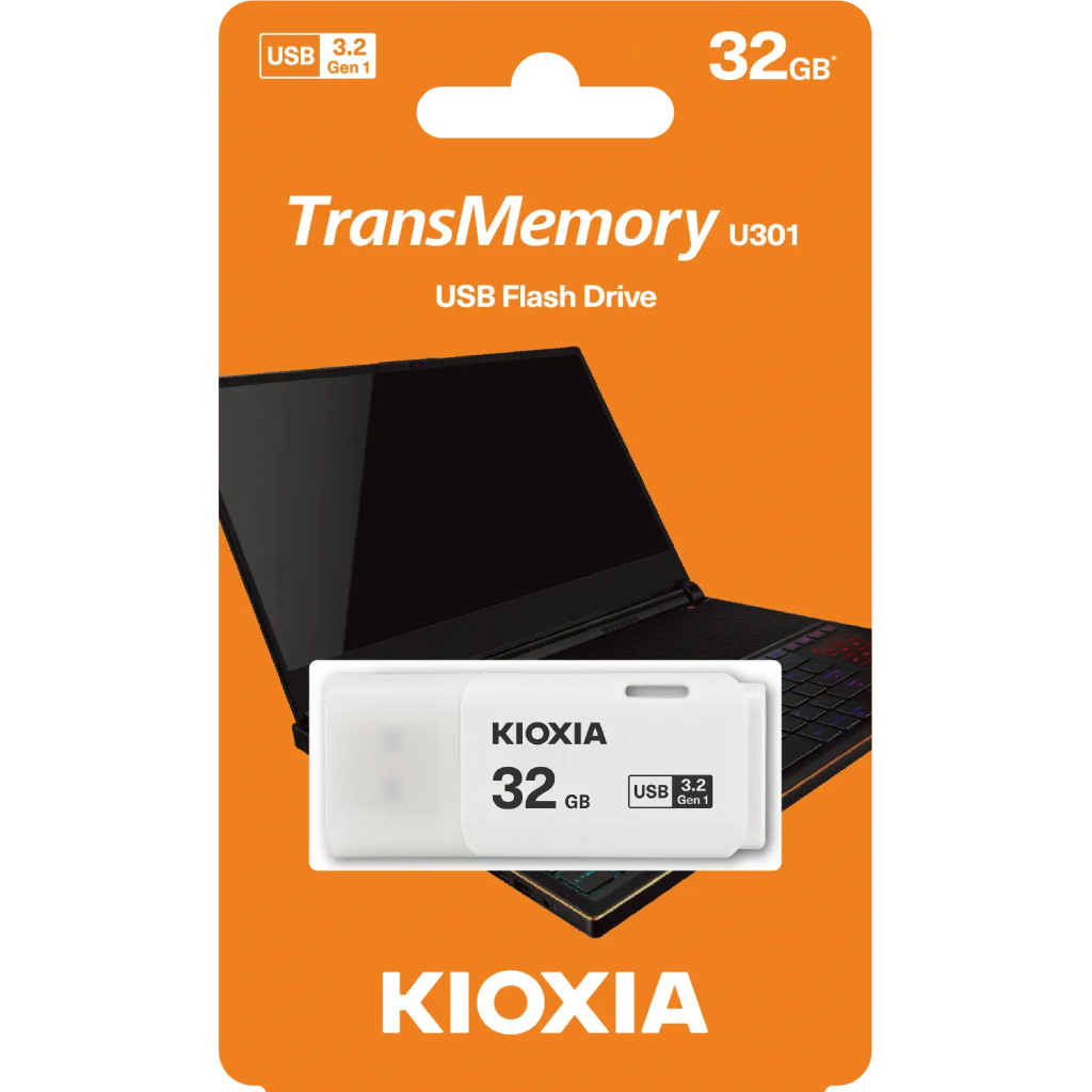 KIOXIA U301 32GB USB 3.2 Gen1 TransMemory Flash Disk (Beyaz)