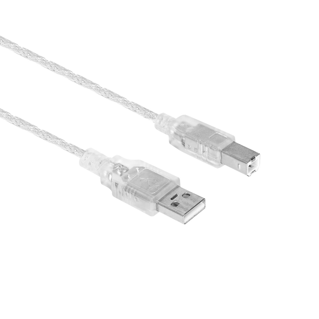 OEM USB250, Şeffaf, USB Yazıcı Kablosu, 5 Metre